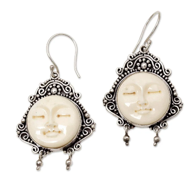 Lead Free Drop Earrings for Health -Handmade Sterling Silver 'Moon Princess' Earrings