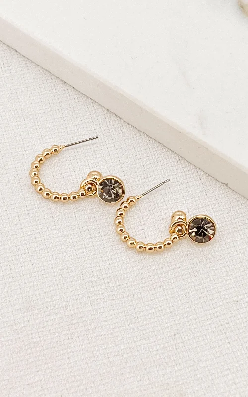 Drop Earrings with Knot Designs -Envy Gold Beaded Teardrop Earrings