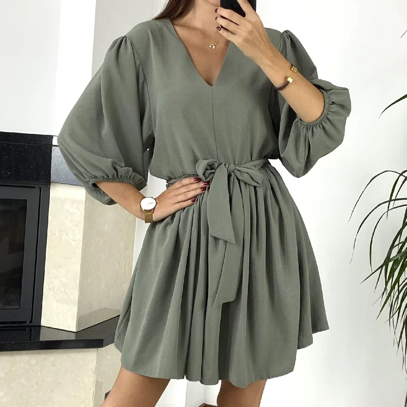 Green Dresses for Nature -Women's Short Summer Loose Dress